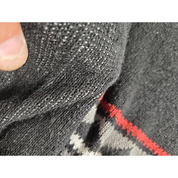 Demanding by Say What Fringe Cardigan Sweater One Size Western Boho Black Grey - Picture 6 of 6